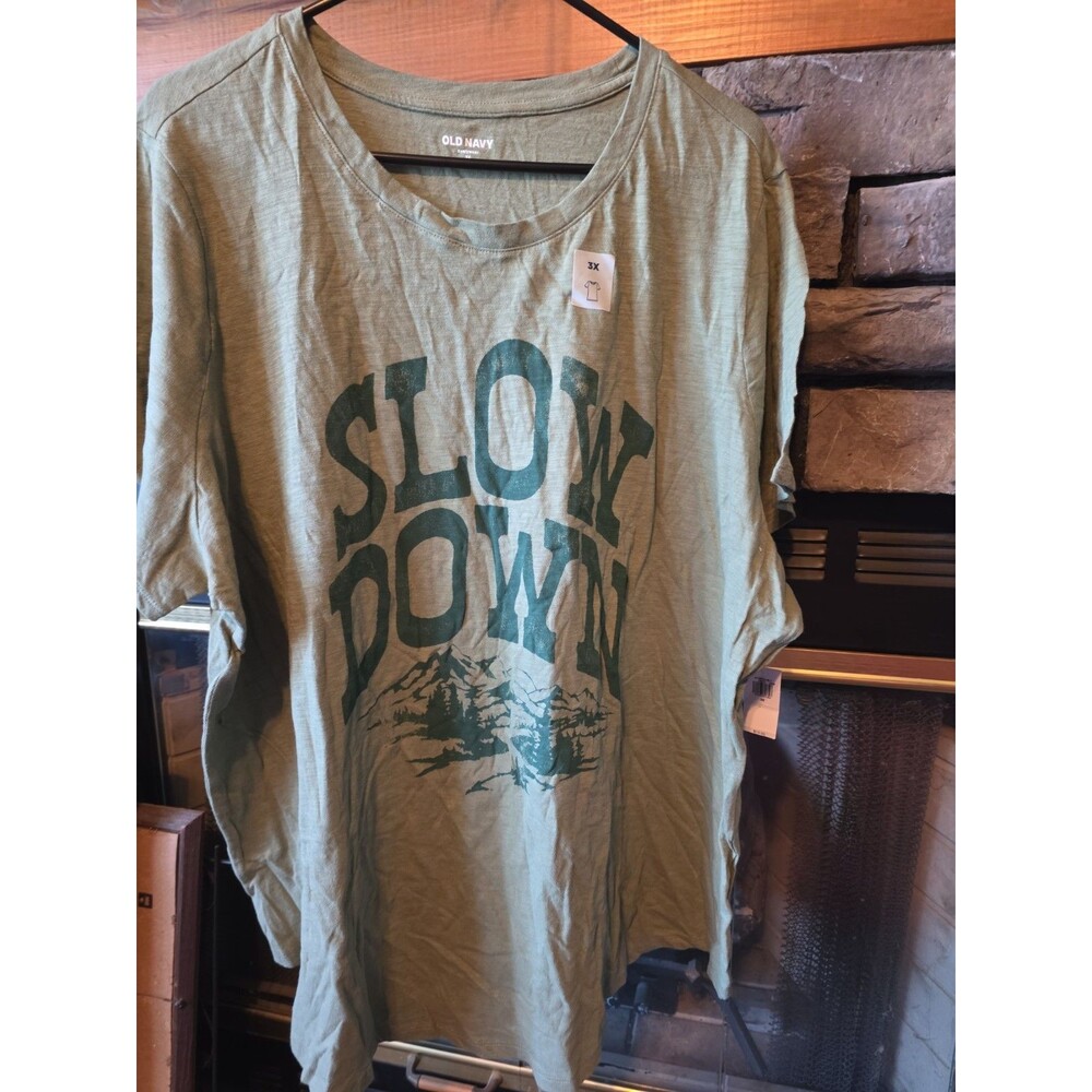 Old Navy Green Slow Down Ladies Shirt Size 3x